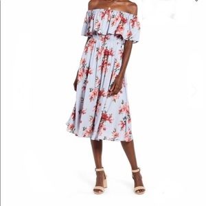 Nordstrom Off the Shoulder Midi Dress